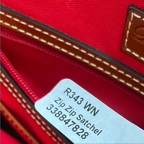 Dooney and Bourke Vintage Maroon Zip Zip Satchel - Picture 10 of 12